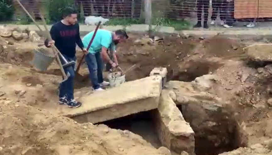 Aydın’da yol çalışmasında, Roma dönemine ait insan kemikleri bulundu