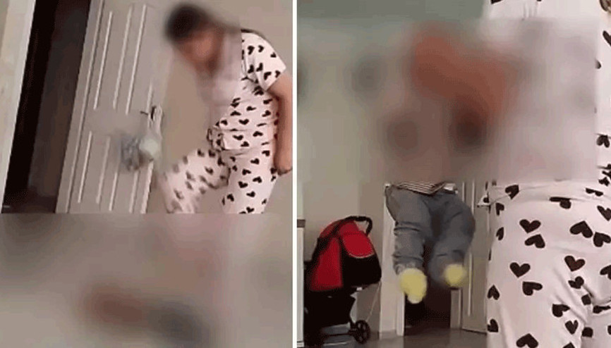 Fatihte bakıcının bebeğe uyguladığı şiddet kamerada