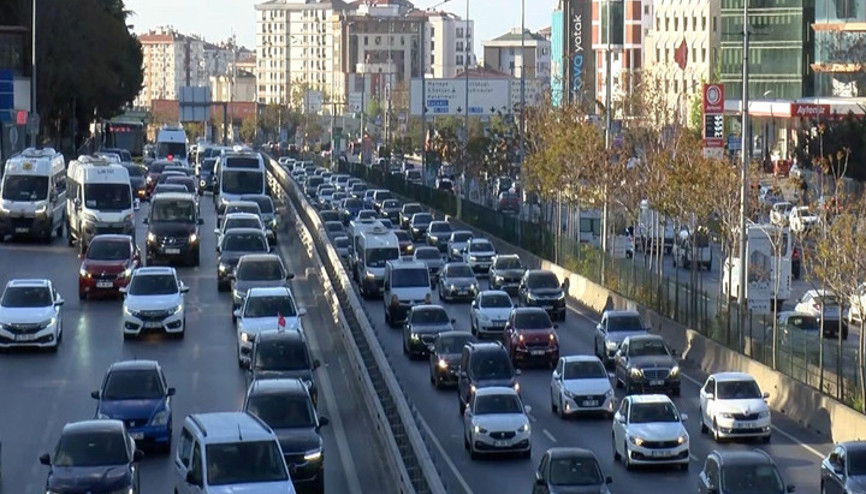 İstanbulda trafik yoğunluğu
