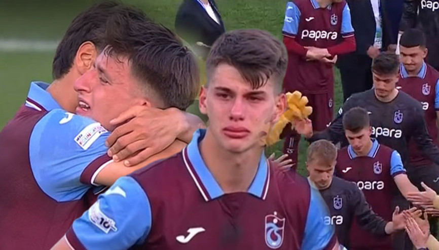 Trabzonsporda büyük üzüntü: Golünü attı, gözyaşlarını tutamadı