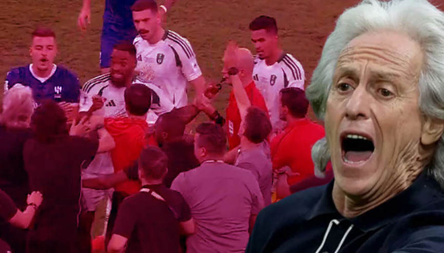 Al Ahli olaylı maçta finale yükseldi Merih Demiral Al-Hilal yedek kulübesiyle tartıştı, Jorge Jesus araya girdi