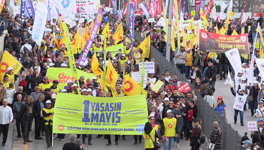 Ankarada 1 Mayıs Emek ve Dayanışma Günü kutlaması