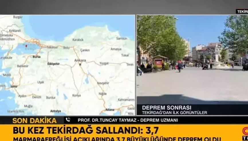 Prof. Dr. Taymaz: Bağımsız bir deprem, umarım öncü değildir Prof. Dr. Taymaz: Bağımsız bir deprem, umarım öncü değildir