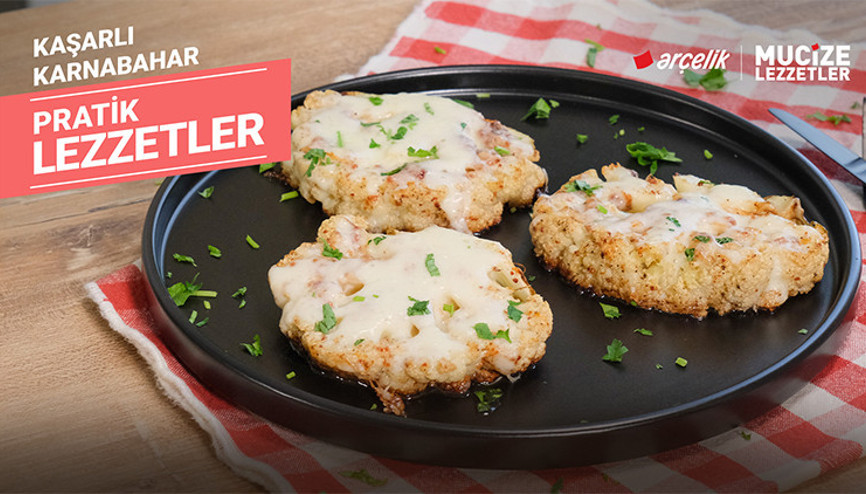 Fırında kaşarlı karnabahar dilimleri tarifi | Mucize Lezzetler