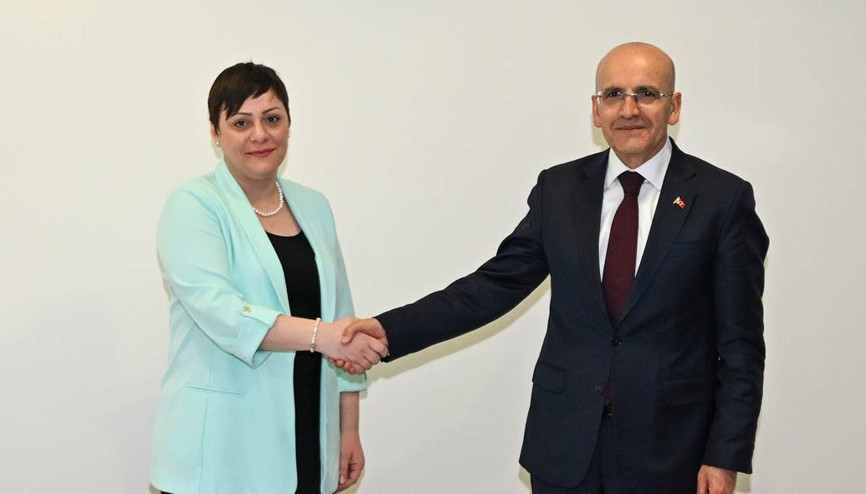 Bakan Şimşek, Kuzey Makedonya Maliye Bakanı Koçovska ile görüştü