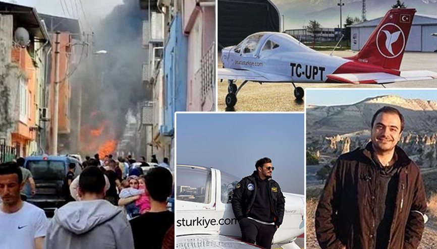 Bursadaki korkunç uçak kazasında metal perde detayı Bursadaki korkunç uçak kazasında metal perde detayı