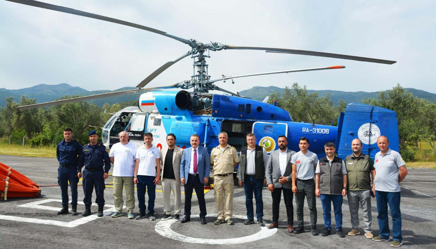 Balıkesirde yangın söndürme helikopteri göreve başladı Balıkesirde yangın söndürme helikopteri göreve başladı