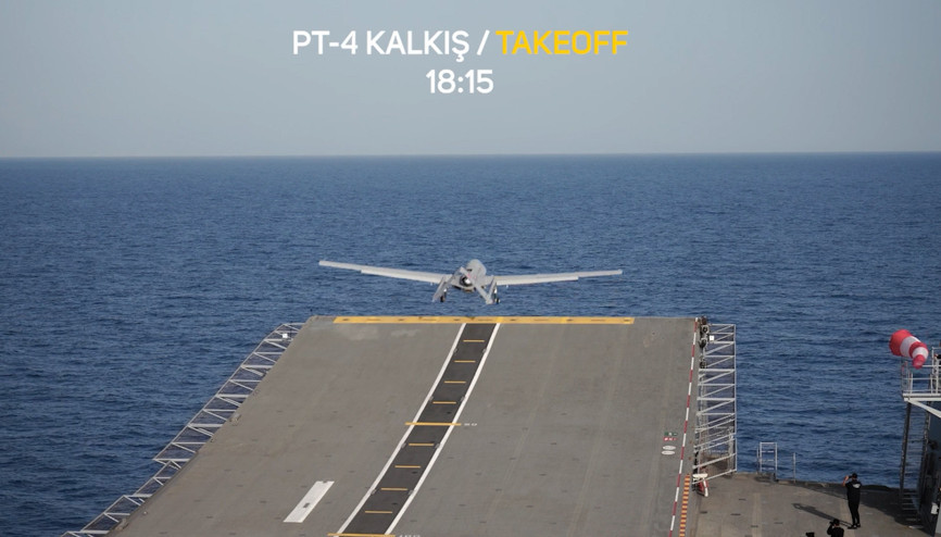 DENİZKURDU-2025 Tatbikatında Bayraktar TB3 gösterisi