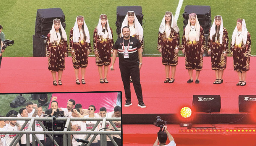 Futbolcularla Gençlerbirliği Marşı’nı söyledi: Fanatik tenor ‘sahaya indi’