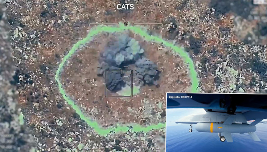 TCG Anadoludan havalanan Bayraktar TB3’ler hedefleri tam isabetle vurdu
