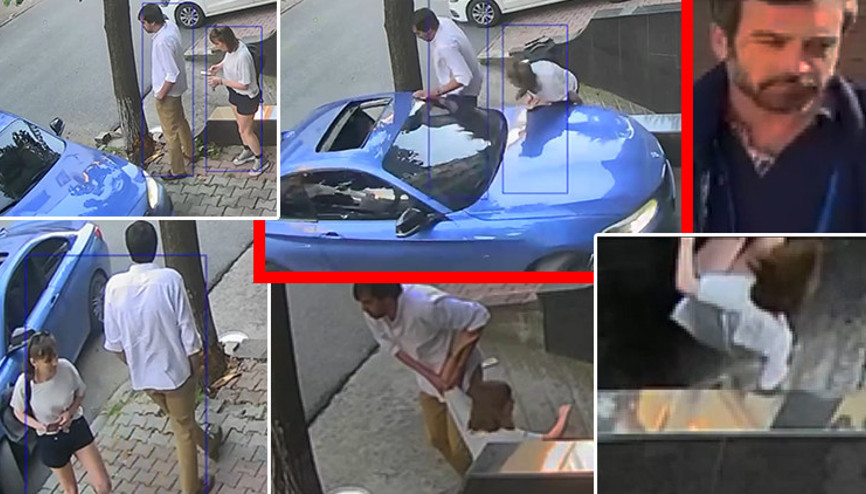 Bayrampaşa’da eski eş dehşeti kamerada: Üzerine arabayı sürdü