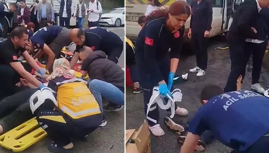 Siverekte öğrenci servisi tıra çarptı: 6 yaralı