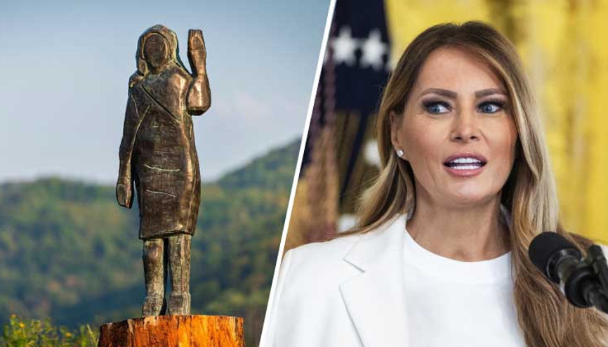 First Lady’ye memleketinden kötü haber Bronz heykeli ayaklarından kesip çaldılar...