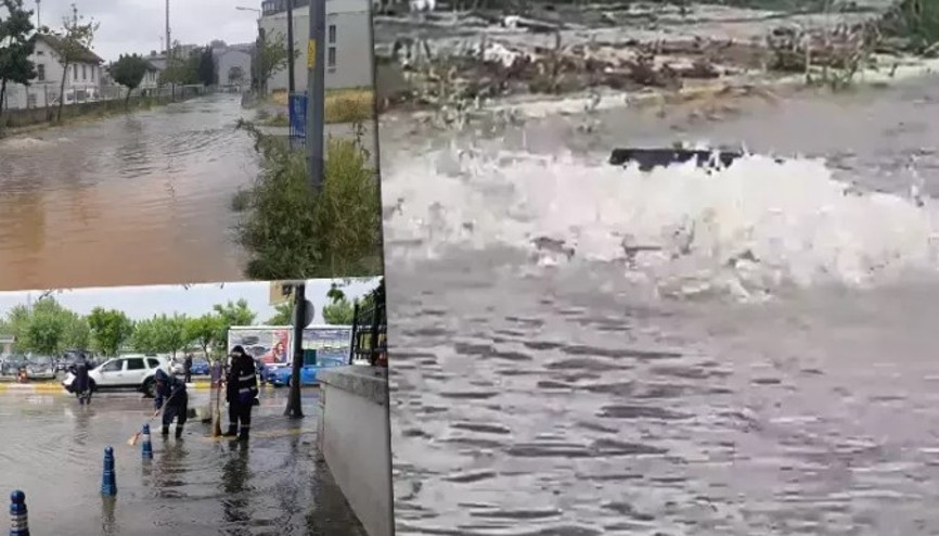 Bandırma’da sağanak: Metrekareye 70 kilogram yağış düştü