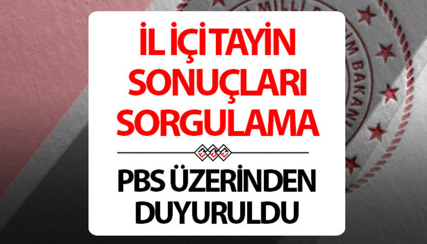 2025 İL İÇİ TAYİN SONUÇLARI SORGULAMA EKRANI: Atama sonuçları nereden ve nasıl öğrenilir Öğretmenlerin il içi atama sonuçları sorgulama ekranı