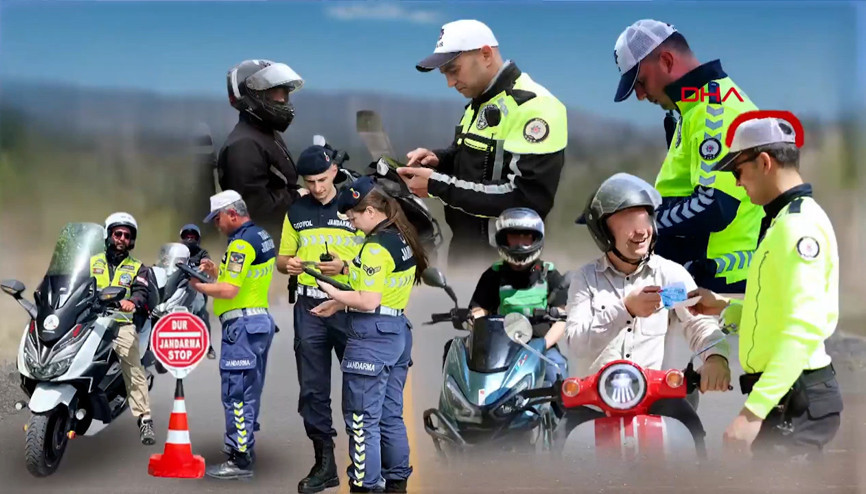 Kask takmayan 475 bin 976 motosiklet sürücüsüne işlem yapıldı Kask takmayan 475 bin 976 motosiklet sürücüsüne işlem yapıldı