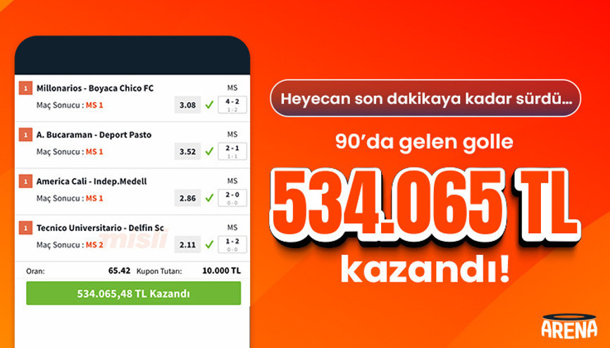 Heyecan son dakikaya kadar sürdü… 90’da gelen golle 534.065 TL kazandı