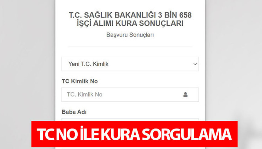 SAĞLIK BAKANLIĞI 3 BİN 658 İŞÇİ ALIMI KURA SONUÇLARI SORGULAMA EKRANI İscisonuc.saglik.gov.tr TIKLA ÖĞREN Temizlik görevlisi, güvenlik, klinik destek elemanı için hastane kura çekimi işçi alımı sonuçları 2025 Kura sonuçları isim listesi açıklandı SAĞLIK BAKANLIĞI 3 BİN 658 İŞÇİ ALIMI KURA SONUÇLARI SORGULAMA EKRANI İscisonuc.saglik.gov.tr TIKLA ÖĞREN Temizlik görevlisi, güvenlik, klinik destek elemanı için hastane kura çekimi işçi alımı sonuçları 2025 Kura sonuçları isim listesi açıklandı