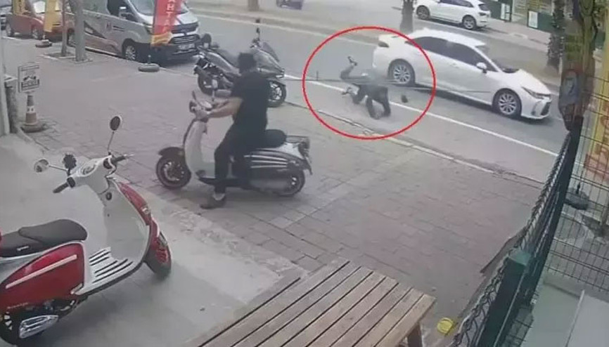 Bir anda takla atarak yere düştü, ne yaşadığına o da anlam veremedi