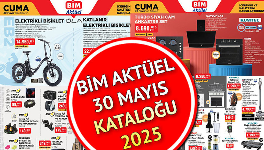 BUGÜN SATIŞTA BİM 30 MAYIS 2025 KATALOĞU - İNDİRİMLİ ÜRÜNLER🛒📌|| Bimde bu hafta cuma neler var Bim aktüel 30 Mayıs 2025 kataloğu Elektrikli Bisiklet, Barbekü, Klima, Vantilatör getiriyor