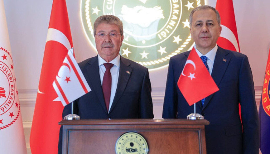 KKTC Başbakanı Üstel, İçişleri Bakanı Yerlikayayı kabul etti