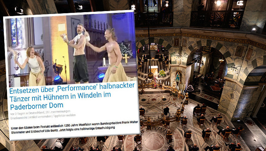 Almanyayı karıştıran dans gösterisi Kilisede tavuklarla şarkı söylediler... Binlerce kişi şikayetçi oldu: Dehşet verici Almanyayı karıştıran dans gösterisi Kilisede tavuklarla şarkı söylediler... Binlerce kişi şikayetçi oldu: Dehşet verici