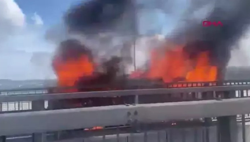 Kuzey Marmara Otoyolu’nda araç yangını