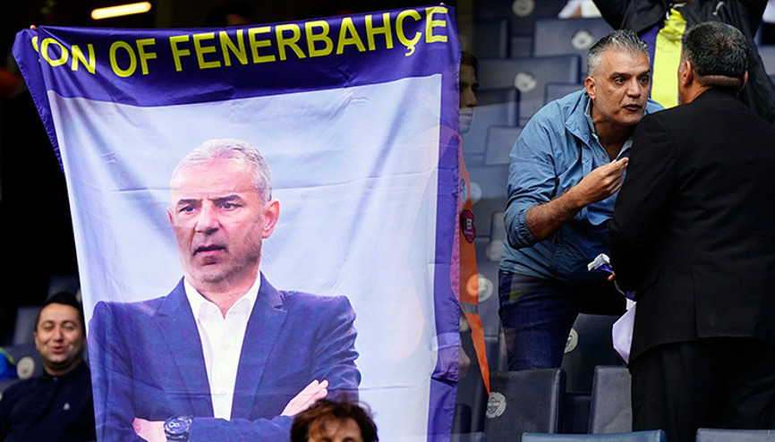 Fenerbahçe tribünlerindeki İsmail Kartal pankartına müdahale Güvenlik görevlileri kaldırdı