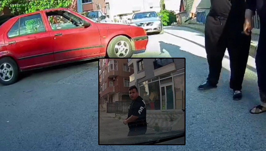 Tartıştığı sürücüye eşi ve kızının yanında bıçak çekti