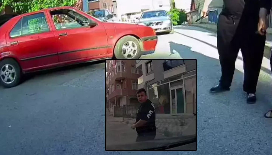 Tartıştığı sürücüye eşi ve kızının yanında bıçak çekti