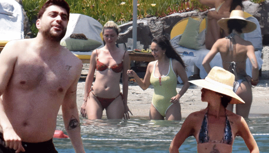 Ünlü isimlerin deniz keyfi... Bodrum’da buluştular