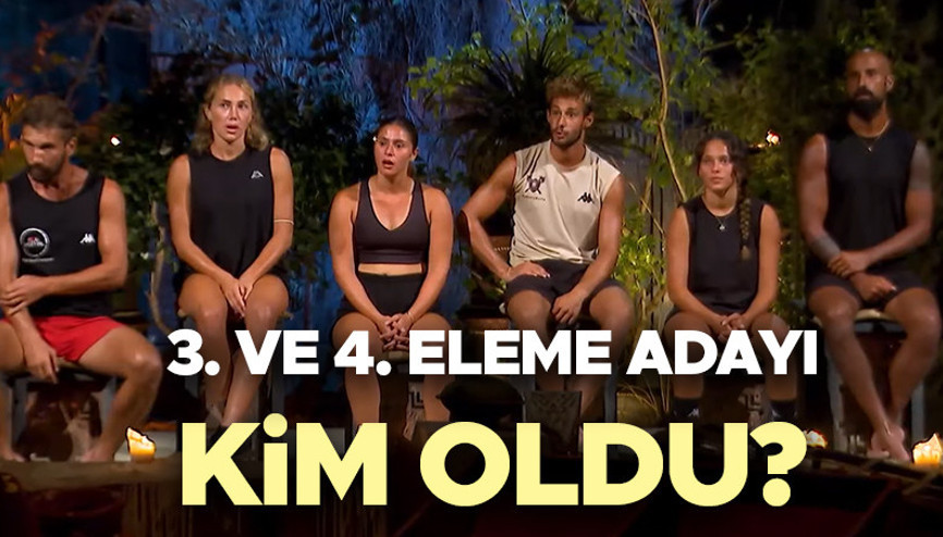 SURVİVOR 3. VE 4. ELEME ADAYI BELLİ OLDU Dün akşam (3 Haziran) Survivor eleme adayı kim oldu, eleme potasına kim gitti, bireysel dokunulmazlık oyununu kim kazandı Düello dörtlüsü belli oldu