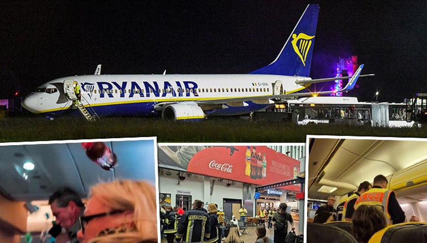 Gökyüzünde korku dolu anlar Havada dehşeti yaşadılar