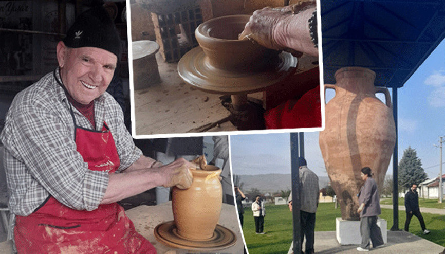 Toprakla sanatın buluştuğu köy | İmece usulü yapıldı, Türkiyenin en büyük çömleği bu köyde