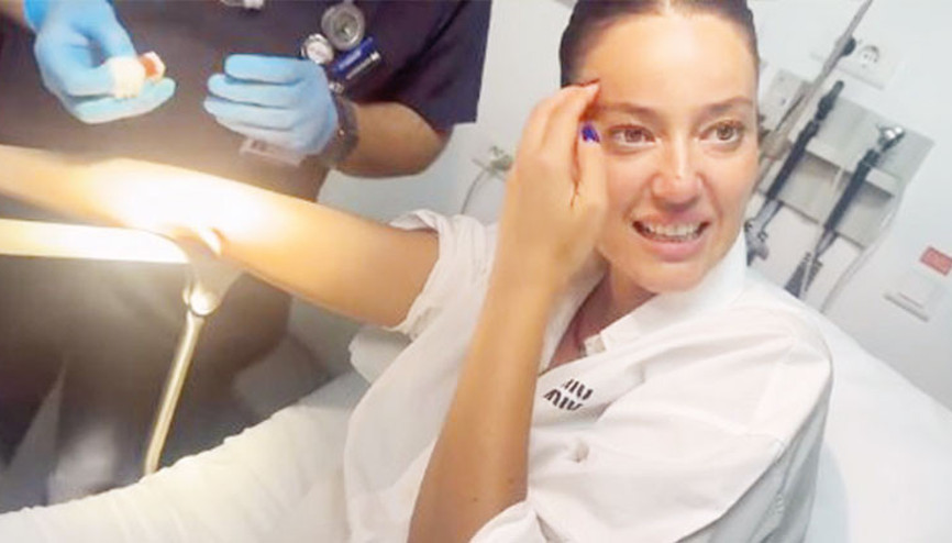 Pelin Akilin koluna kene yapıştı, hastaneye koştu