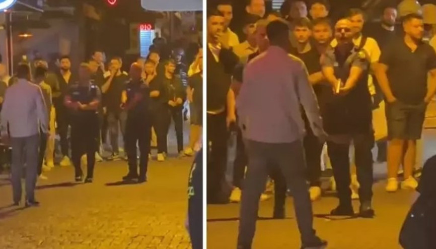Beşiktaş’ta döner bıçağıyla kendisine zarar verdi, çevredekileri tehdit etti