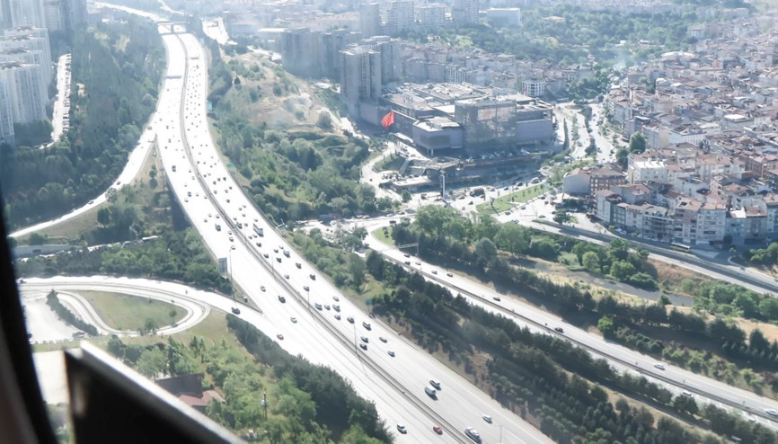İstanbulda bayram tatili dönüşünde helikopterli denetim