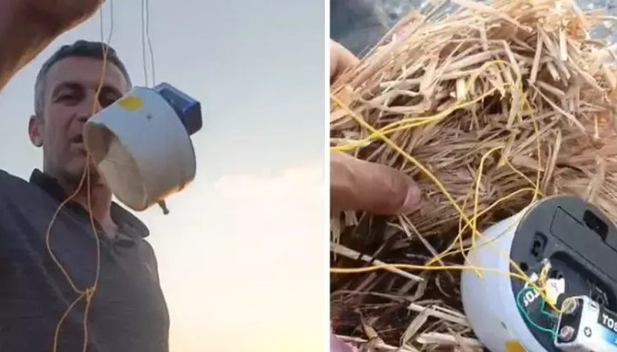 Buğday tarlasında, yangın çıkaran elektronik düzenek buldu