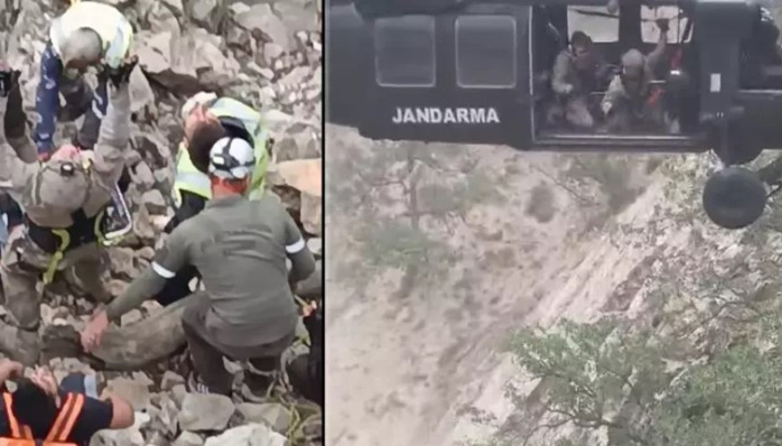 Gabar Dağı’nda düşüp yaralandı, askeri helikopterle alındı