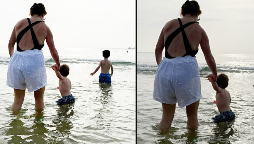 Amacı okyanuslara dikkat çekmekti... Kocanın iç çamaşırıyla mı denize giriyorsun