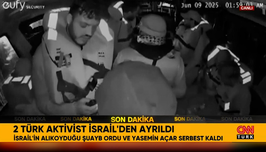 İsrailin alıkoyduğu Türk aktivistler serbest bırakıldı
