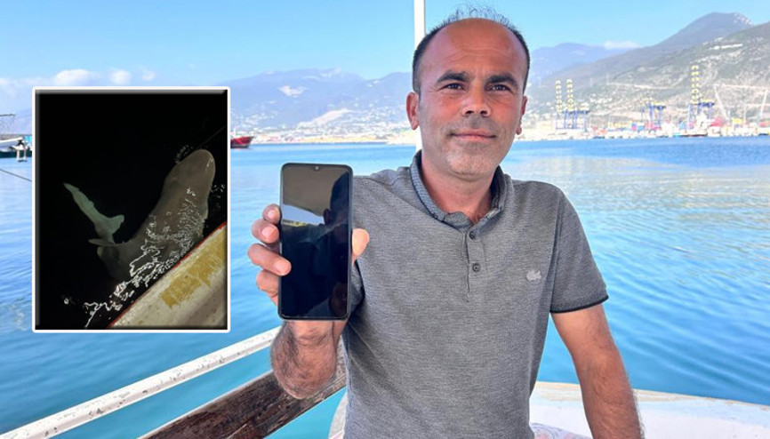 İskenderunda yakalandı Akdenize geri bırakıldı Tam 2 buçuk metrelik...
