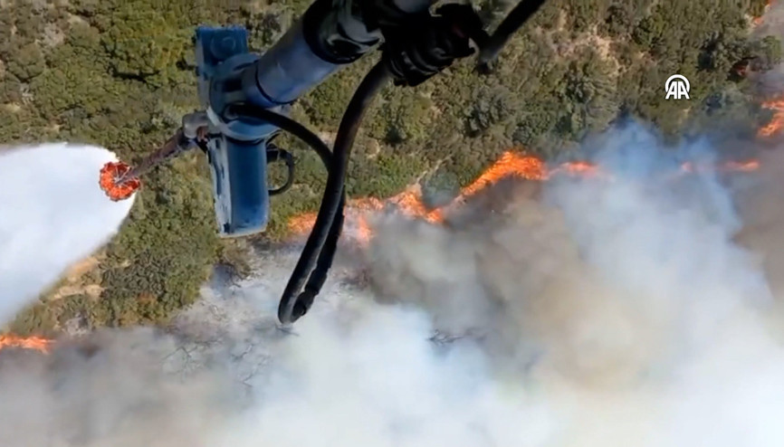 İzmir Foçada orman yangını