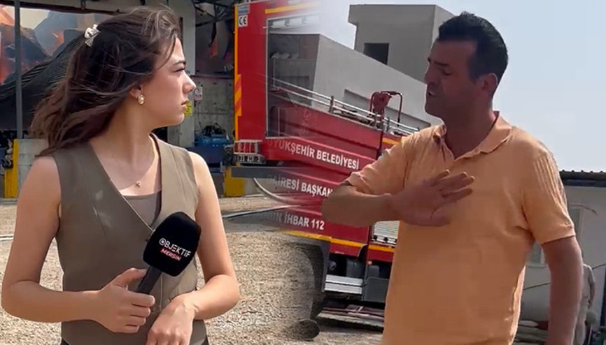 Kayıt alınmasından rahatsız oldu, basın mensubunu engellemeye çalıştı