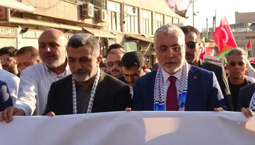 Bakan Işıkhan, Mardin’de Gazze’ye destek yürüyüşüne katıldı