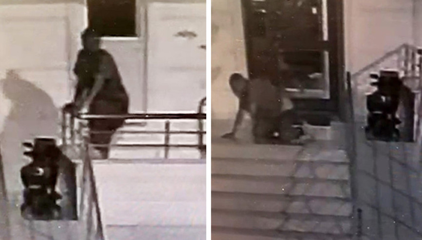 Antalyada hırsızlık yaparken dengesini kaybedip düştü