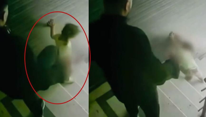 Babasının tekme attığı çocuk merdivenden yuvarlandı Bakanlık harekete geçti