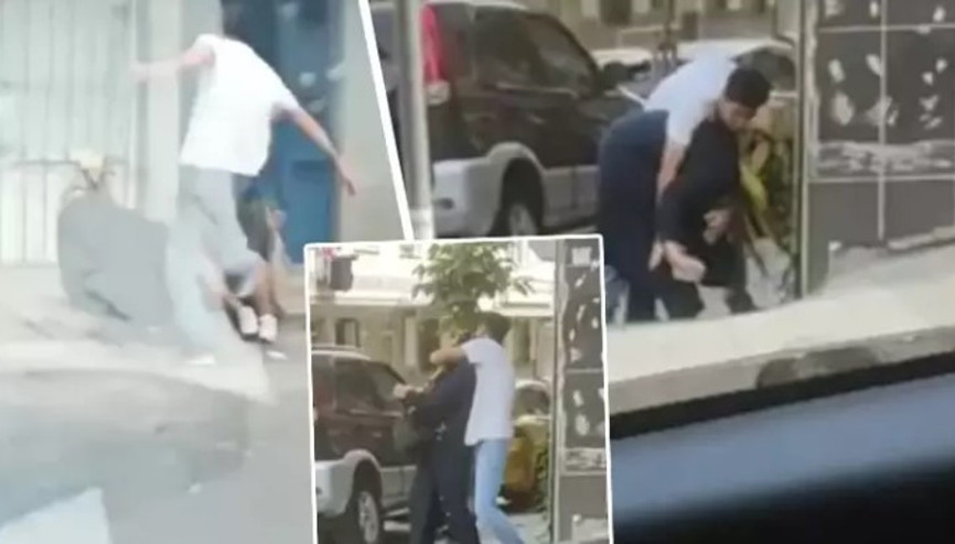 Sultangazi’de sokak ortasında annesini darbetti Dehşet anları saniye saniye kaydedildi