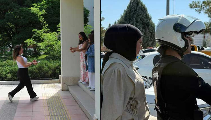 Sınava saniyeler kala yetiştiler... Kimi kimliğini kaybetti kimi sohbete daldı