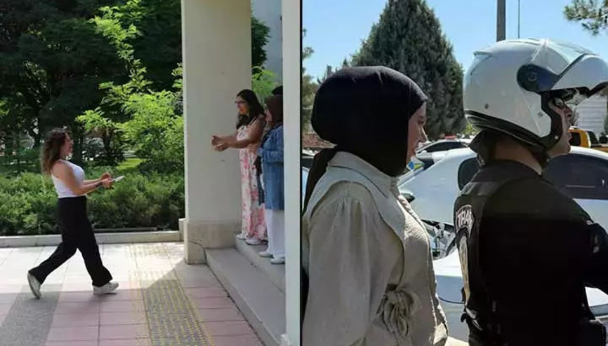 Sınava saniyeler kala yetiştiler... Kimi kimliğini kaybetti kimi sohbete daldı